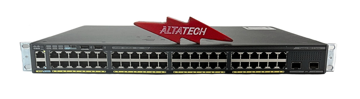 Cisco WS-C2960X-48FPD-L C2960X-48 GIGE POE 740W 2X10G SFP+, Used