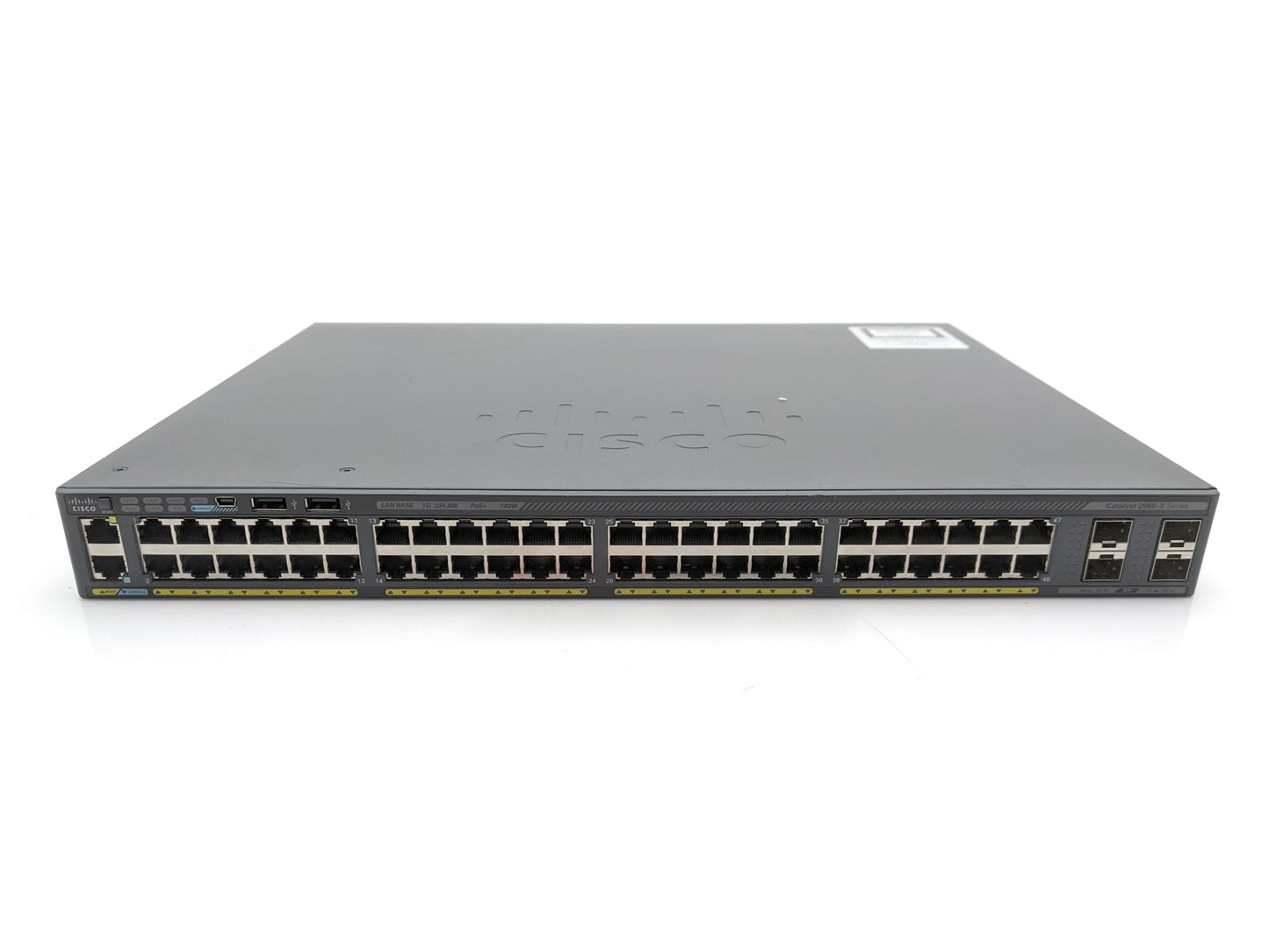 Cisco WS-C2960X-48FPD-L_ASIS Catalyst Switch w/ 48x 1GbE 740W PoE, 2x 10G SFP+, As-Is