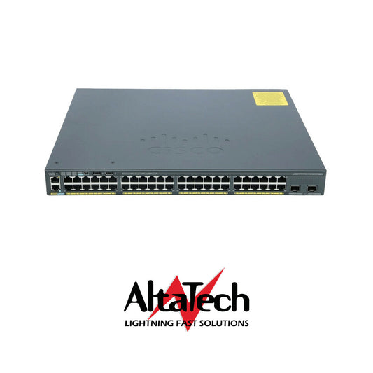 Cisco WS-C2960X-48TD-L Catalyst C2960X 48 Port 2 SFP+ LAN Switch, Used
