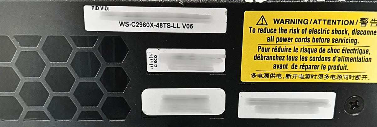 Cisco WS-C2960X-48TS-LL Catalyst 2960-X 48 GIGE, 2 X 1G SFP, Used