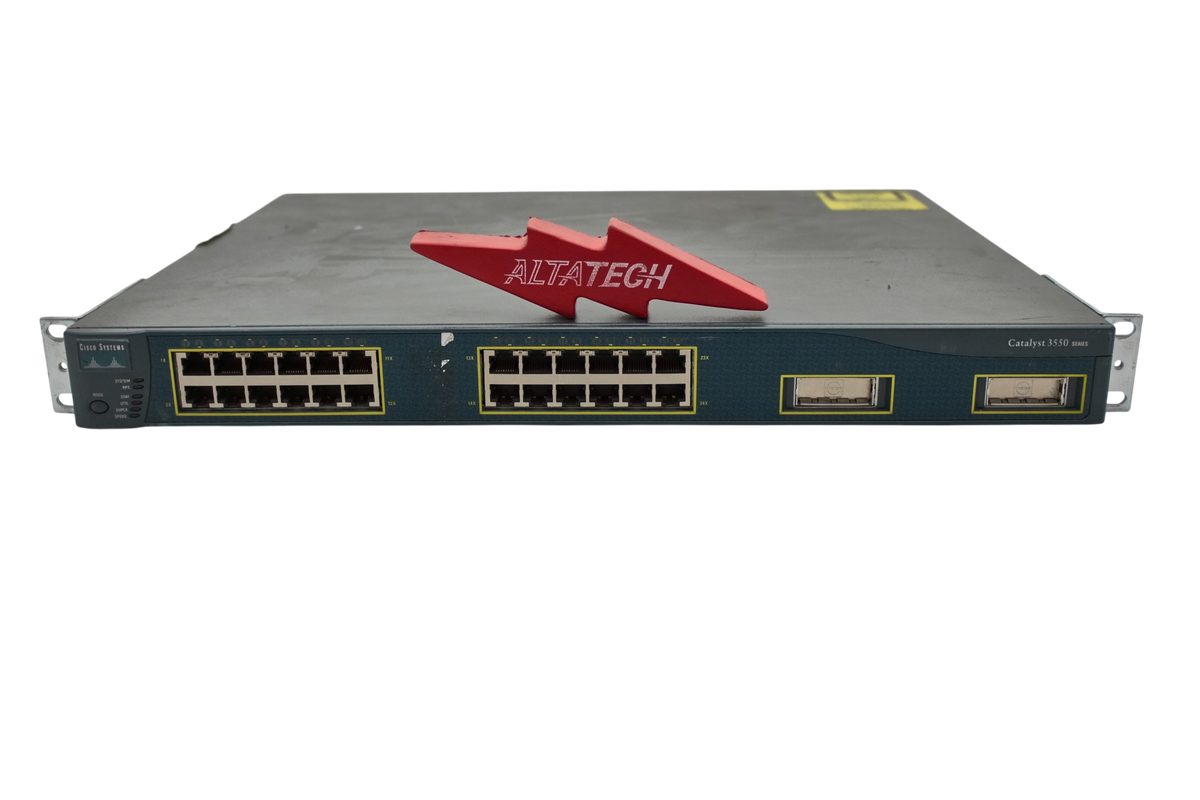 Cisco WS-C3550-24-SMI Catalyst 24 Port 10/100 2GBIC Switch, Used