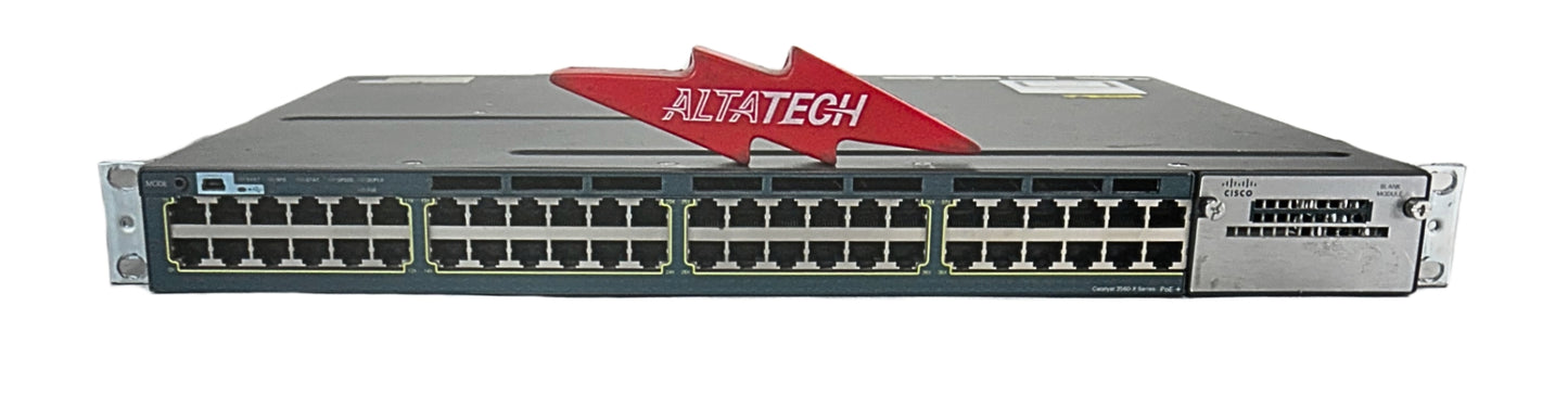 Cisco WS-C3560X-48PF-E Catalyst 48-Port GBE Full POE Managed Ethernet Switch, Used