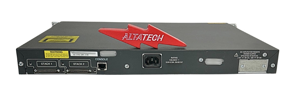 Cisco WS-C3750-48PS-S Catalyst 48-Port PoE 10/100 Switch, Used