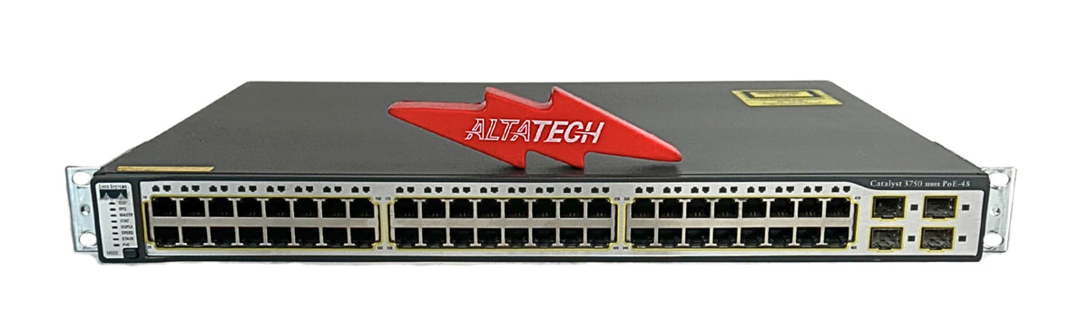 Cisco WS-C3750-48PS-S Catalyst 48-Port PoE 10/100 Switch, Used