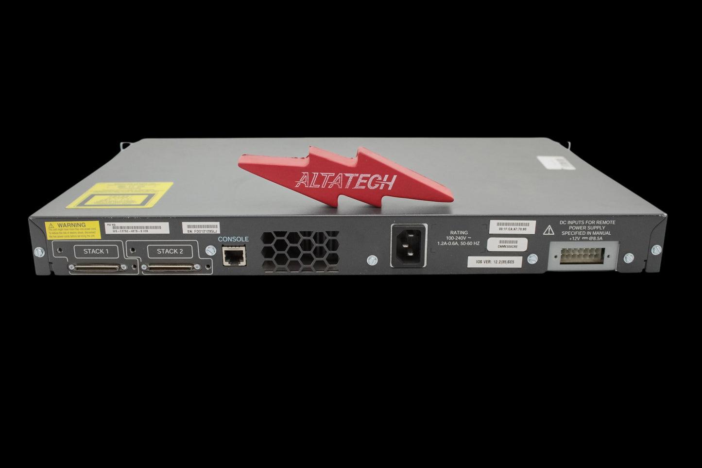 Cisco WS-C3750-48TS-S Catalyst 3700 48-PT 10/100 SFP, Used