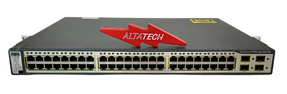 Cisco WS-C3750G-48PS-S Catalyst 3750 48 Port 1Gbps PoE Switch, Used