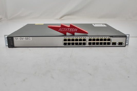 Cisco WS-C3750V2-24TS-S WS-C3750V2-24TS-S Cisco 3750 Switch, Used