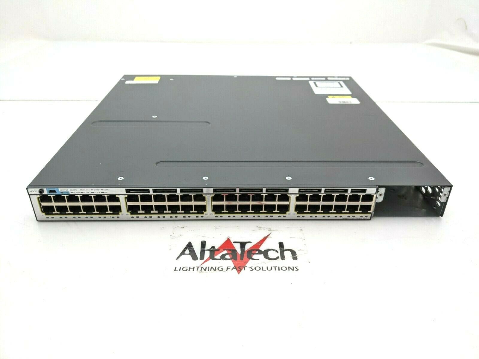Cisco WS-C3750X-48PF-S Catalyst 3750-X 48-Port 10/100/1000 PoE+ Switch, Used