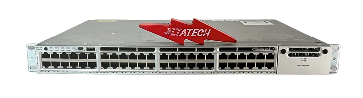 Cisco WS-C3850-48F-E CAT3850 48-GE POE+ 1-EXP 1100WAC I, Used