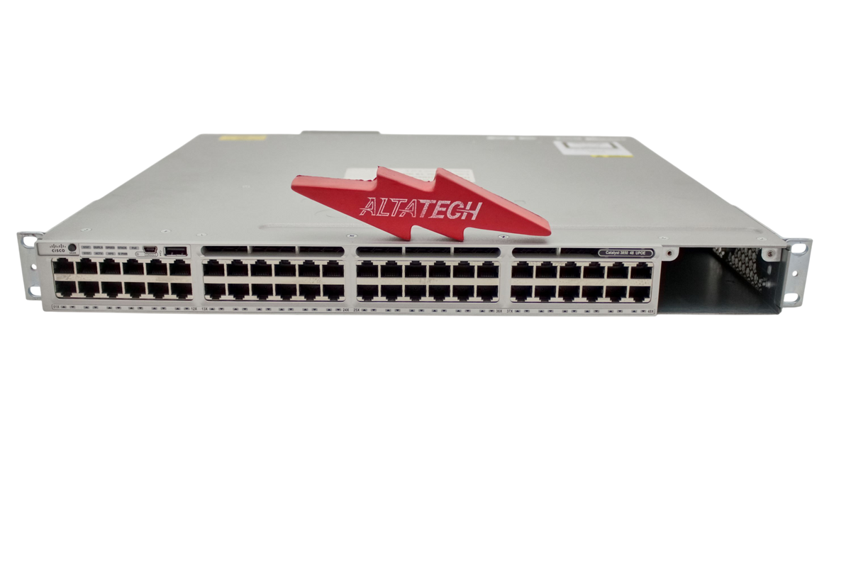 Cisco WS-C3850-48UW-S CATALYST 3850 48PT UPOE w/5 AP LIC IP BASE, Used