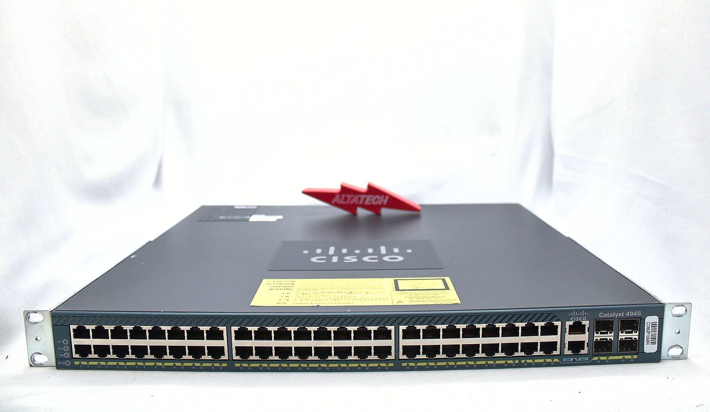 Cisco WS-C4948E-S CISCO CATALYST 4948E IPB 48PT 10/100/1000 + 4x SFP+, Used