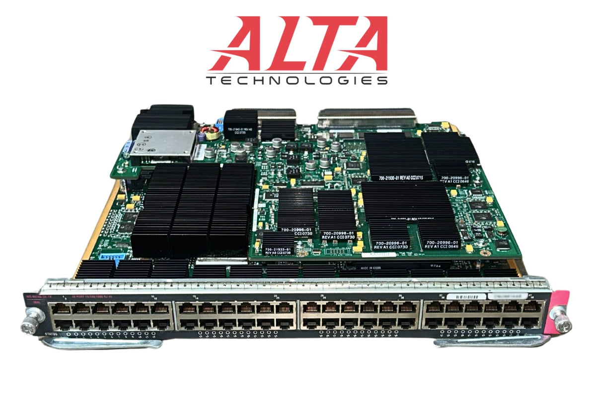Cisco WS-X6748-GE-TX-3B Cat6500 48-port 10/100/1000 GE RJ-45 w/DFC3B, Used