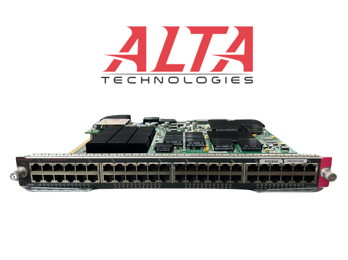 Cisco WS-X6748-GE-TX-3BXL 48 PORT RJ45 W/ WS-F6700-DFC3BXL, Used