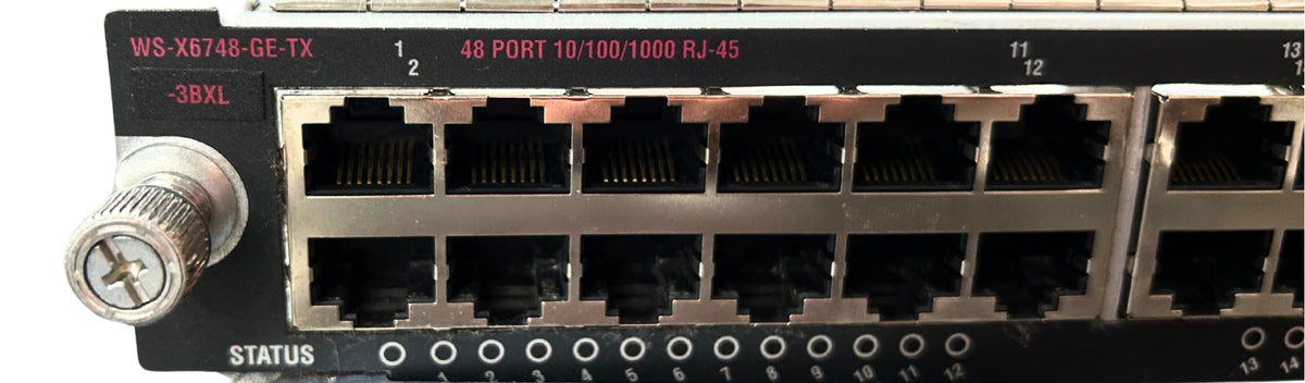 Cisco WS-X6748-GE-TX-3BXL 48 PORT RJ45 W/ WS-F6700-DFC3BXL, Used