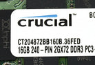 Crucial CT204872BB160B.36FED 16GB PC3-12800 DDR3-1600MHz Registered ECC, Used
