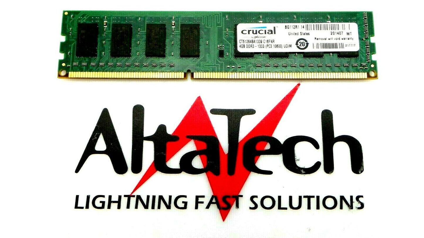 Crucial CT51264BA1339.C16FKR 4GB PC3-10600U 2Rx8 N-ECC, Used