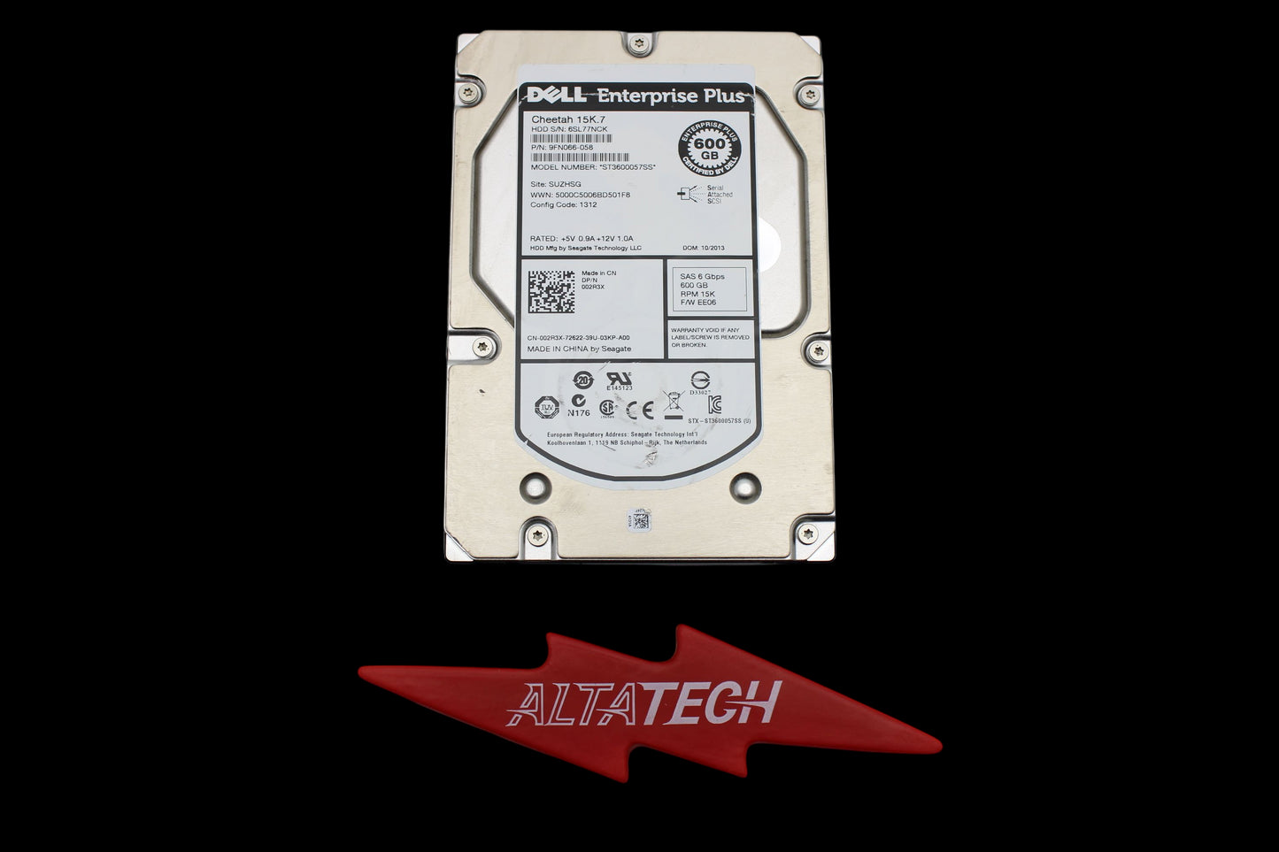 Dell 002R3X 600GB 15K SAS 3.5" 6G, Used