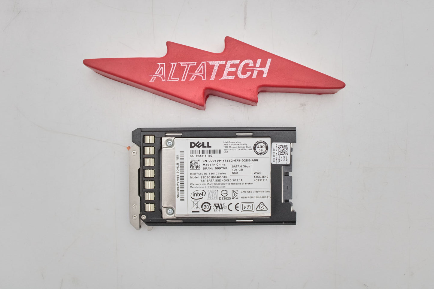 Dell 009TVP 400GB SSD Sata 1.8' 6G Intel s3610, Used