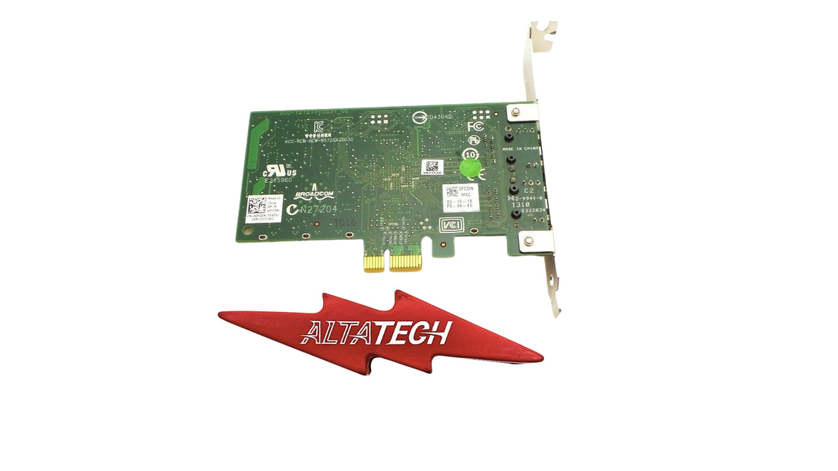 Dell 00FCGN Dual Port 1GB PCIe Ethernet Adapter, Used