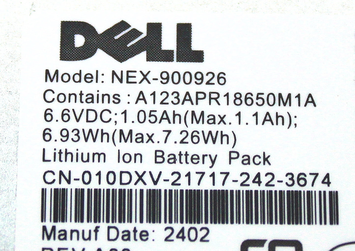 Dell 010DXV BACKUP BATTERY PS6210 (DELL), New Open Box