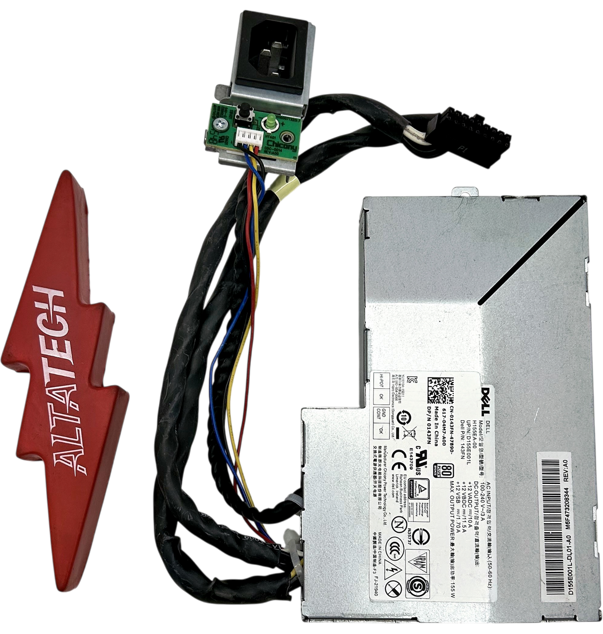 Dell 0143FN 155W Power Supply OPT 7040 AIO, Used