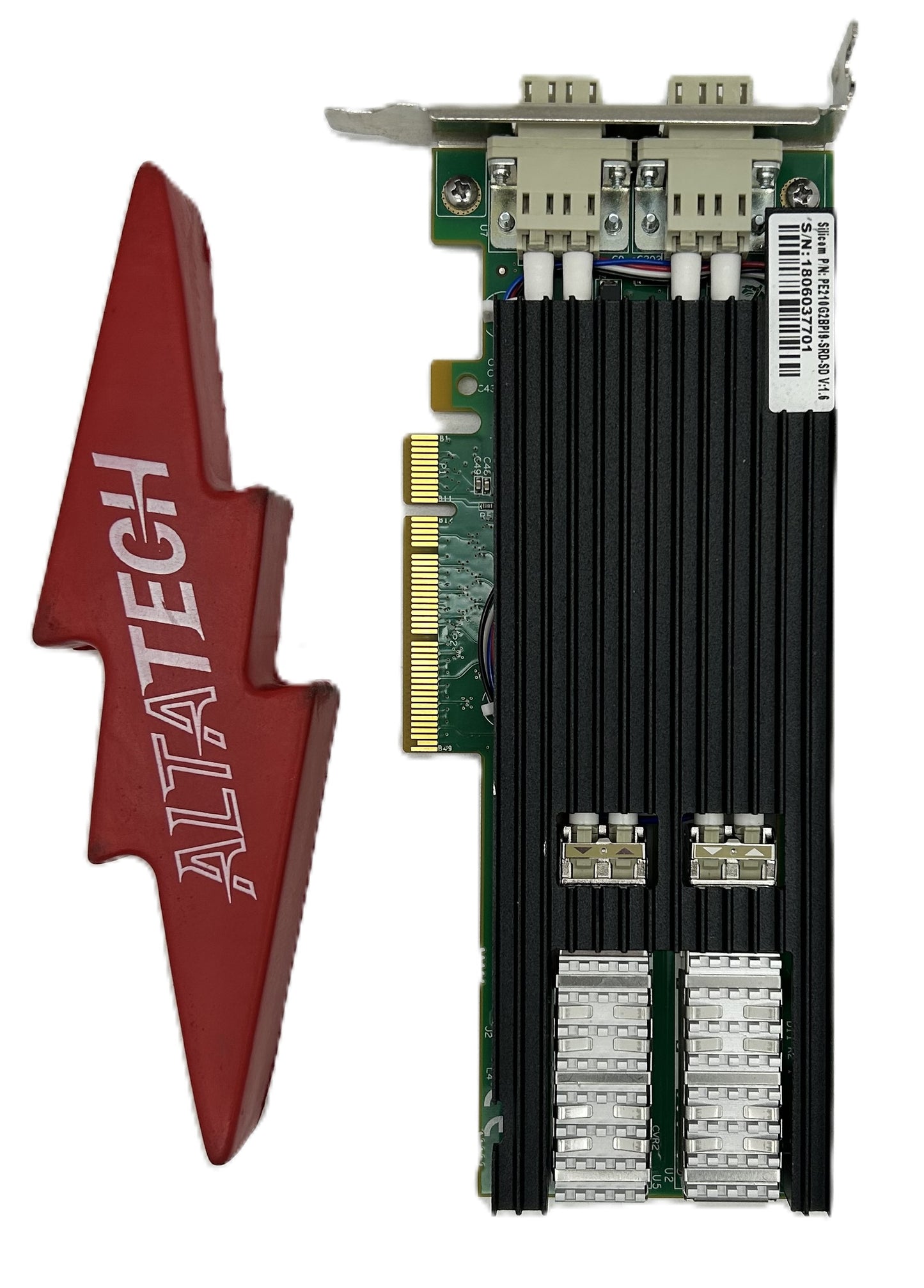 Dell 026CC4 SILICOM DP 10GB SFP+ PE210G2BPI9 LP, Used