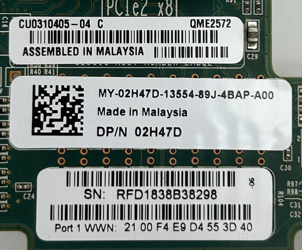 Dell 02H47D QLogic QME2572 8G Mezzanine Card, Used