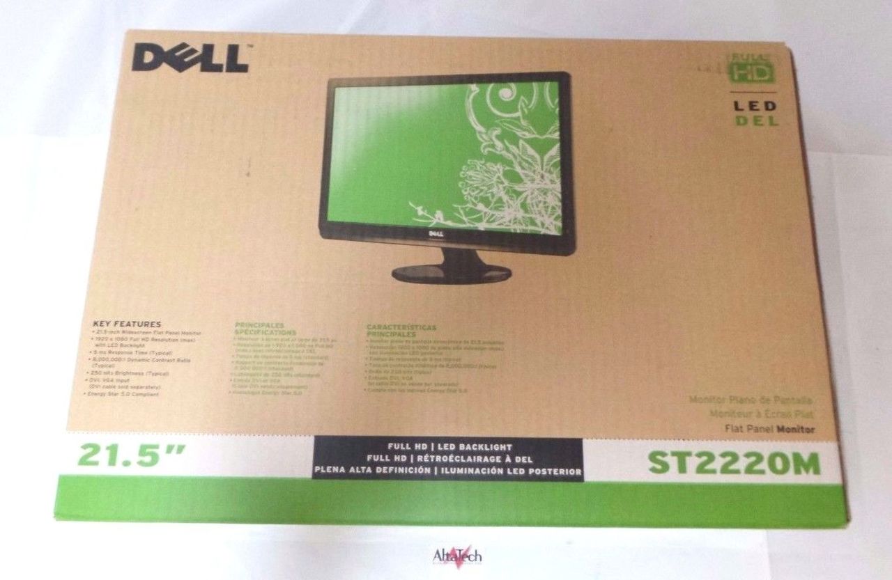 Dell 031W58_NOB 21.5" Full HD ST2220M LED LCD Wide Screen Display w/ Accessories, New Open Box