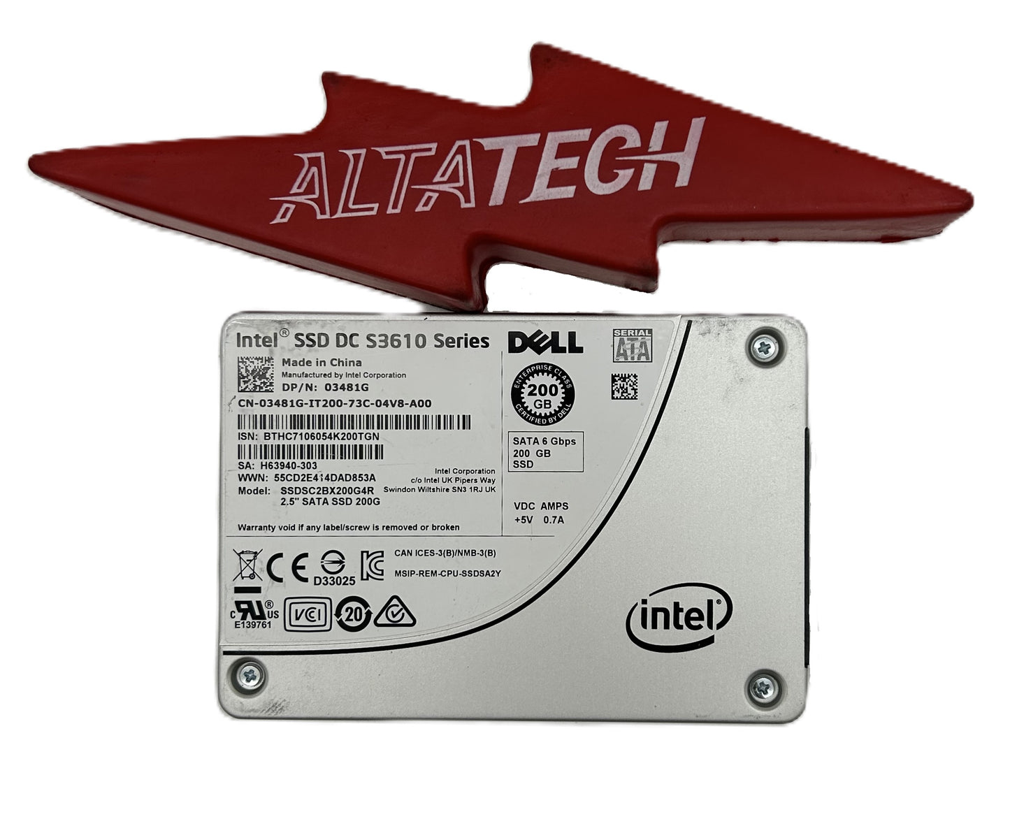 Dell 03481G 200GB SSD SATA 2.5 6G MU, Used