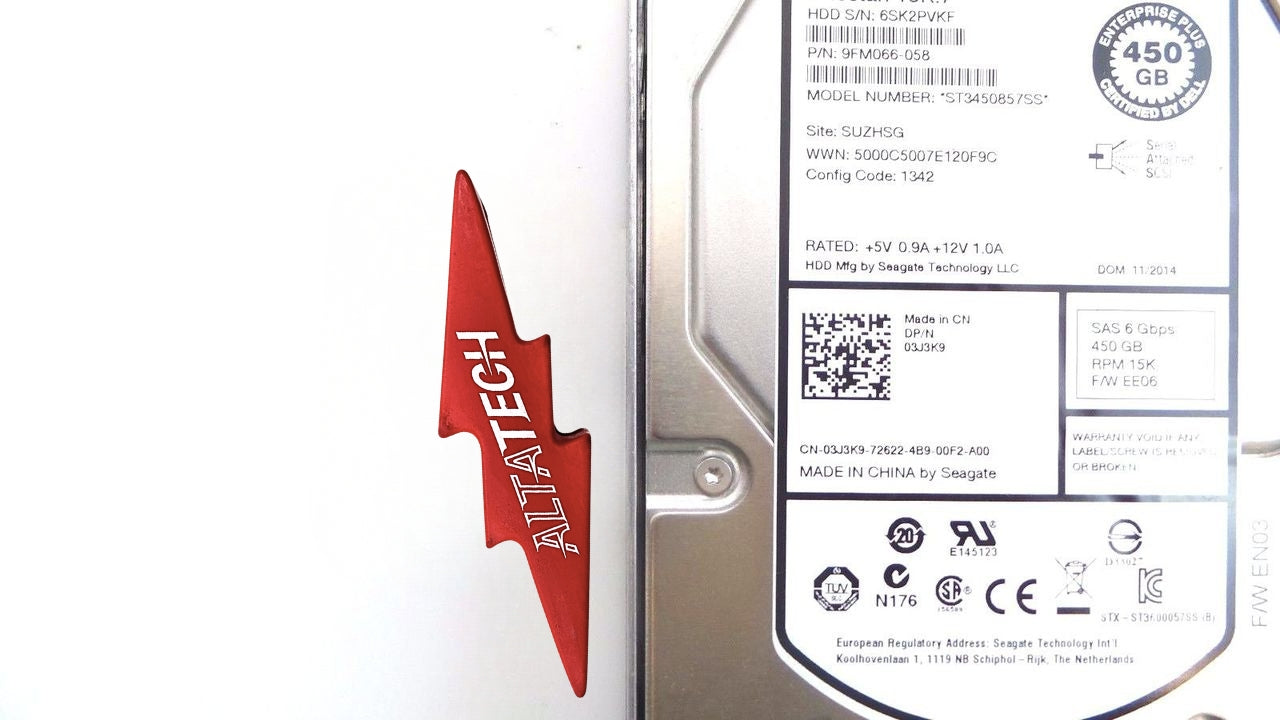 Dell 03J3K9 450GB 15K SAS 3.5" 6G, Used