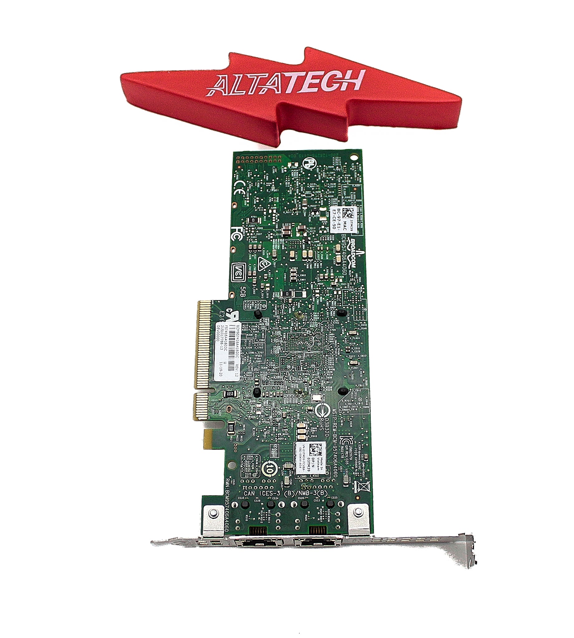 Dell 03TM39 Broadcom 57416 10GB BASE-T Dual Port FH Full Hei