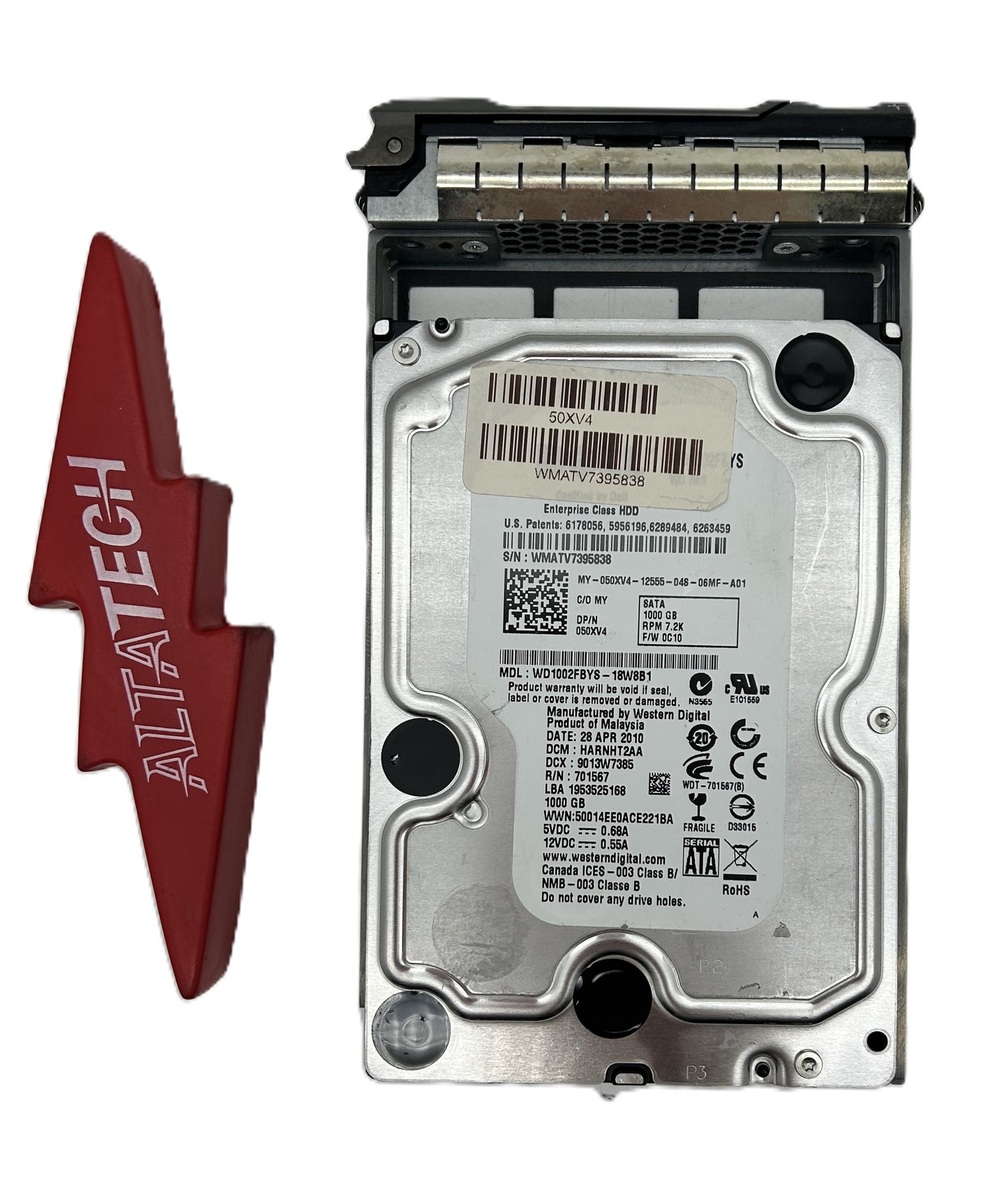 Dell 050XV4 1TB 7.2K SATA 3.5 3G WD1002FBYS, Used