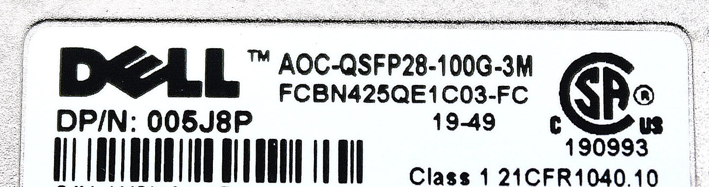 Dell 05J8P DELL AOC-QSFP28-100G-3M, Used