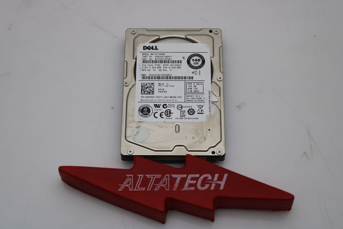 Dell 06DFD8 146GB 15K SAS 2.5 6G HDD, Used