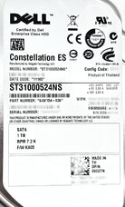 Dell 08CGTN 1TB 7.2K SATA 3.5 3G EP 9JW154-036, Used