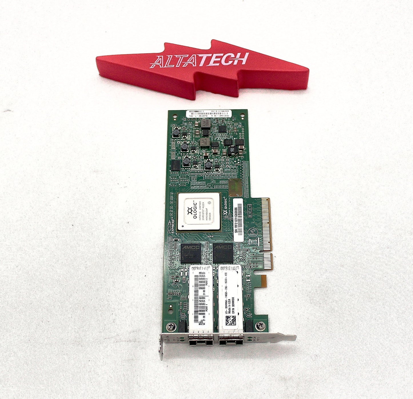 Dell 08MM6K 10Gbe Dual Port CNA PCIE QLE8152 FH, Used