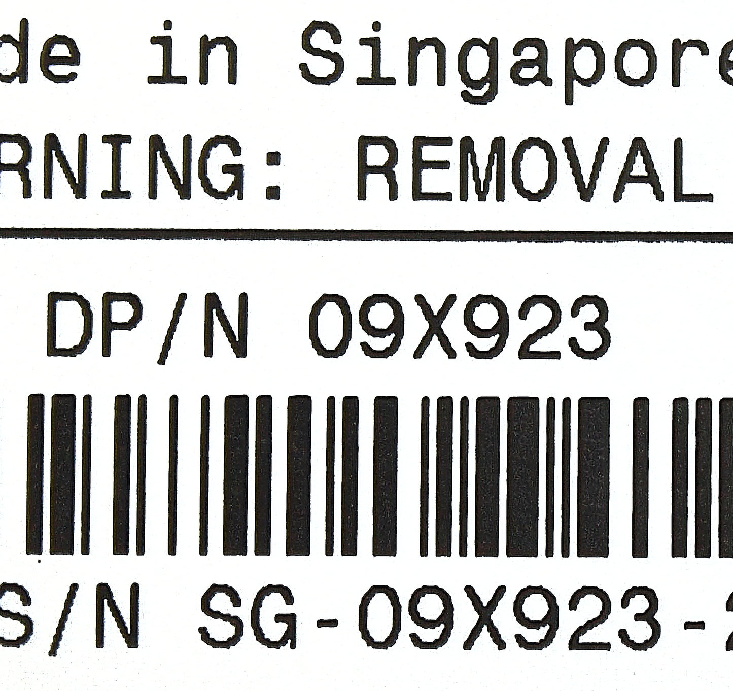 Dell 09X923 18GB 15K U320 MAXTOR HDD, Used