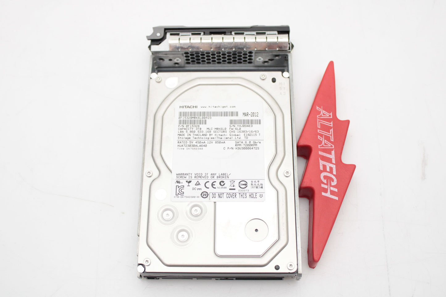 Dell 0F15328 3TB 7.2K SATA 3.5 6G HUA723030ALA64, Used