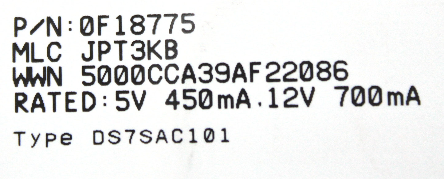 Dell 0F18775 500GB 7.2K SATA 3.5 3G, Used