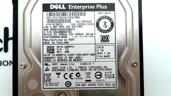 Dell 0F20631 EqualLogic 2TB 7.2K SATA 3.5" 6G EP, Used