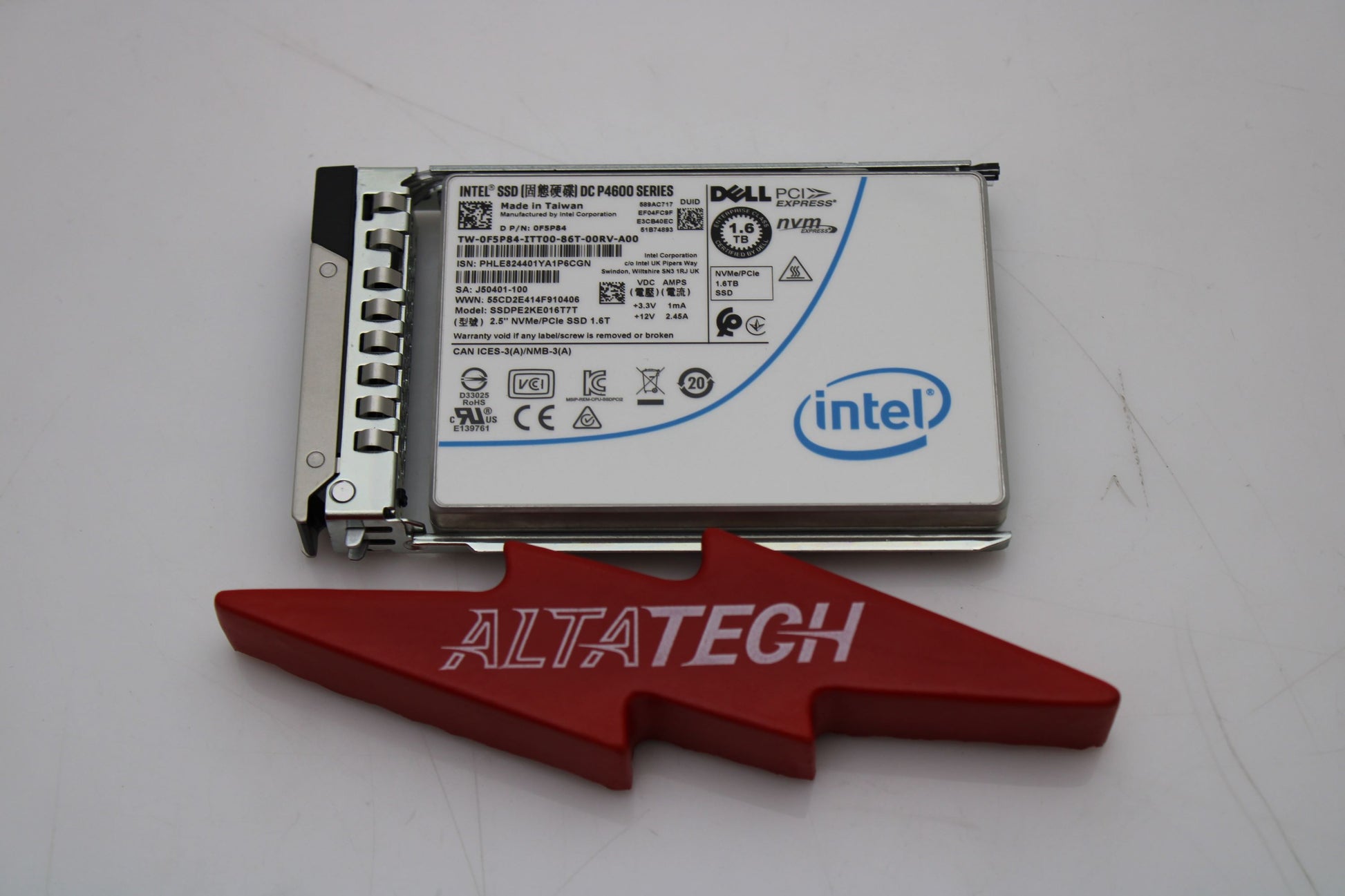 Dell 0F5P84 1.6TB SSD 2.5 NVME, Used