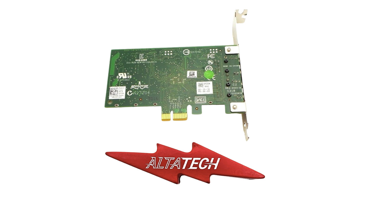 Dell 0FCGN Dual Port 1GB PCIe Ethernet Adapter, Used