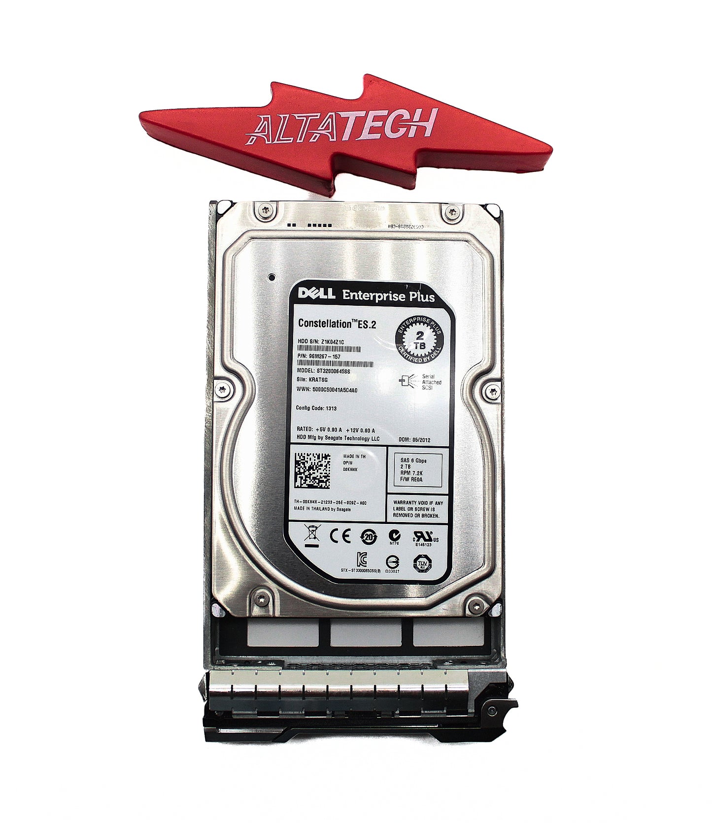 Dell 0KN4X-EQL 2TB 7.2K SAS 3.5 6G ST32000645SS / 9SM267-157, Used