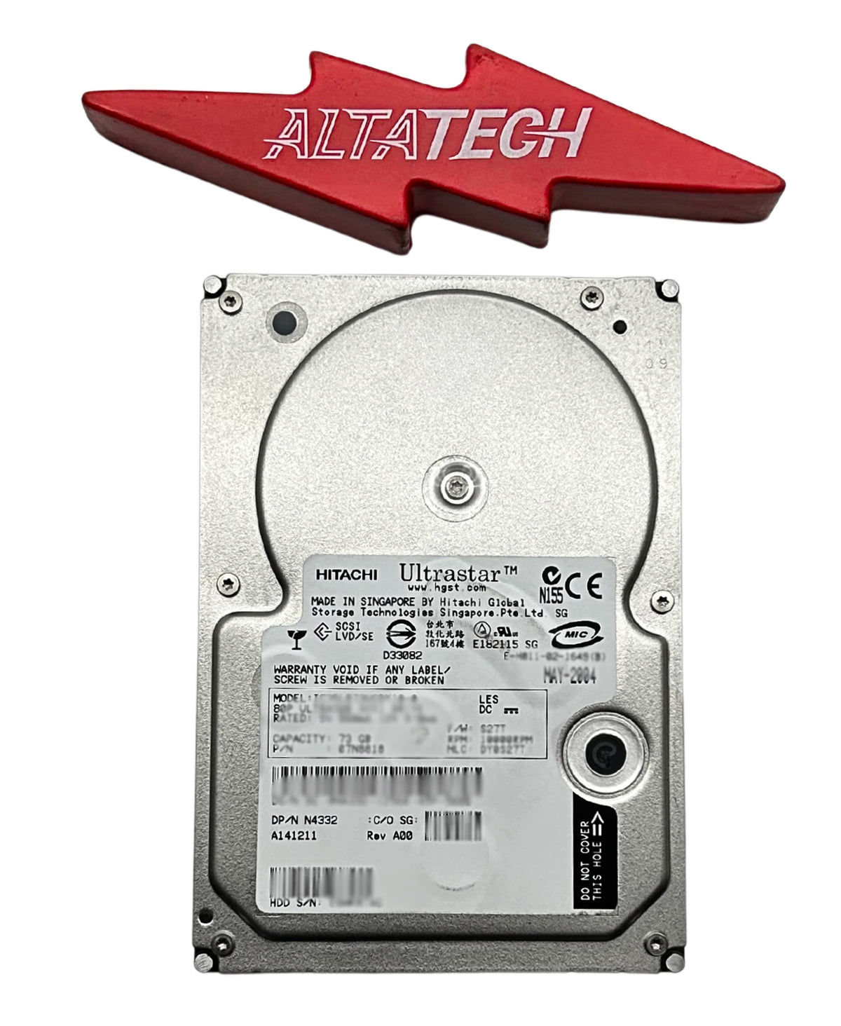 Dell 0N4332 Ultrastar 73GB Ultra320 3.5 HDD Hard Drive, Used