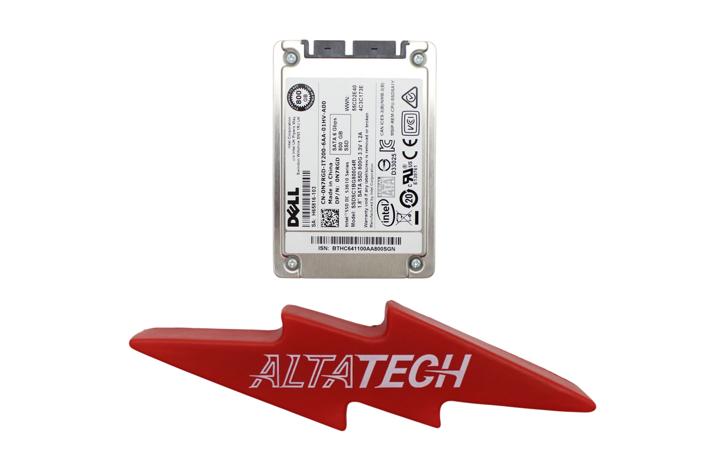 Dell 0N7RGD 800GB SSD SATA 1.8 6G RI, Used