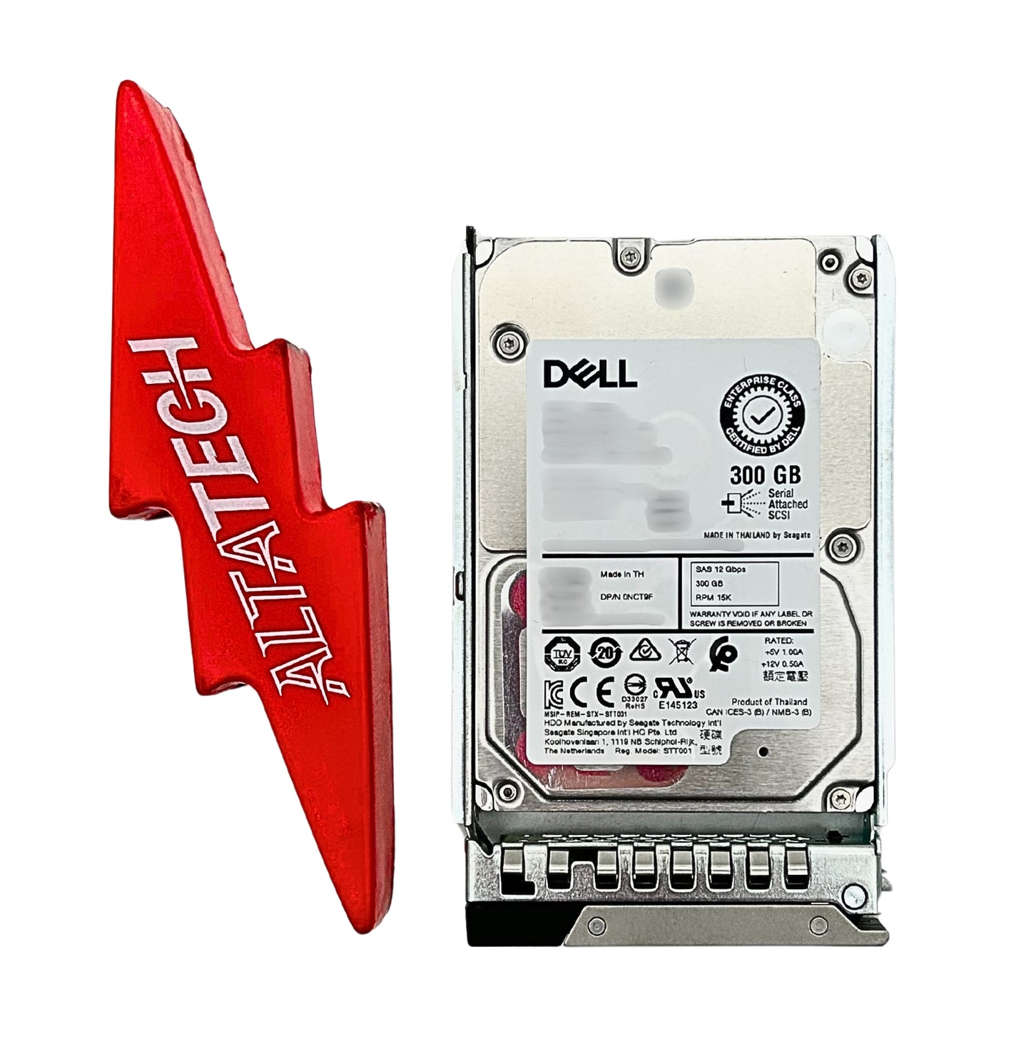 Dell 0NCT9F 300GB 15K SAS 2.5 12G HDD, Used