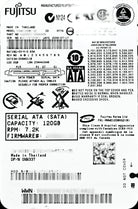 Dell 0NN337 120GB 7.2K SATA 2.5 3G FUJITSU, Used