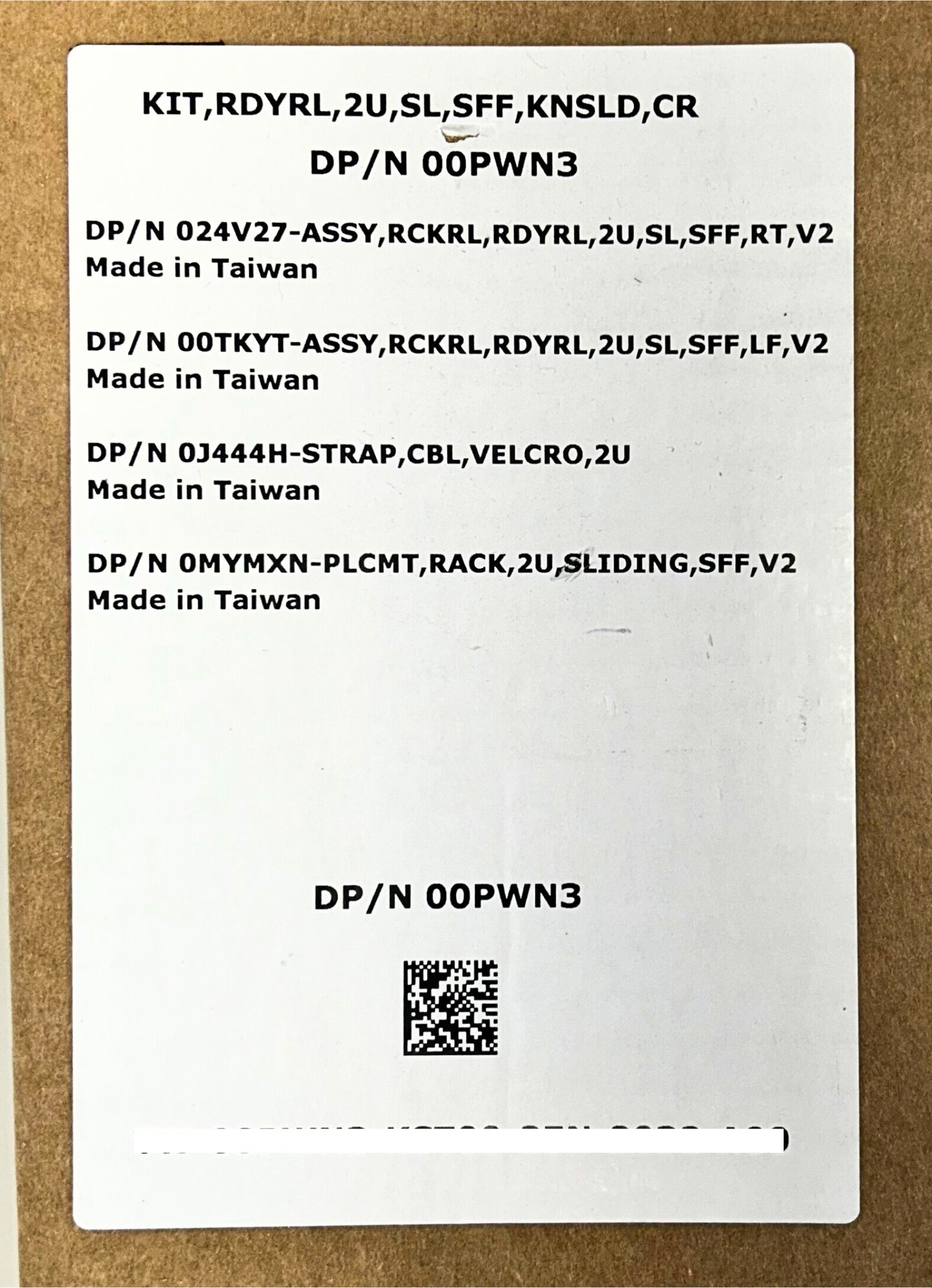 Dell 0PWN3_NEW RAIL KIT SLIDING / READY R530/R720, New Open Box