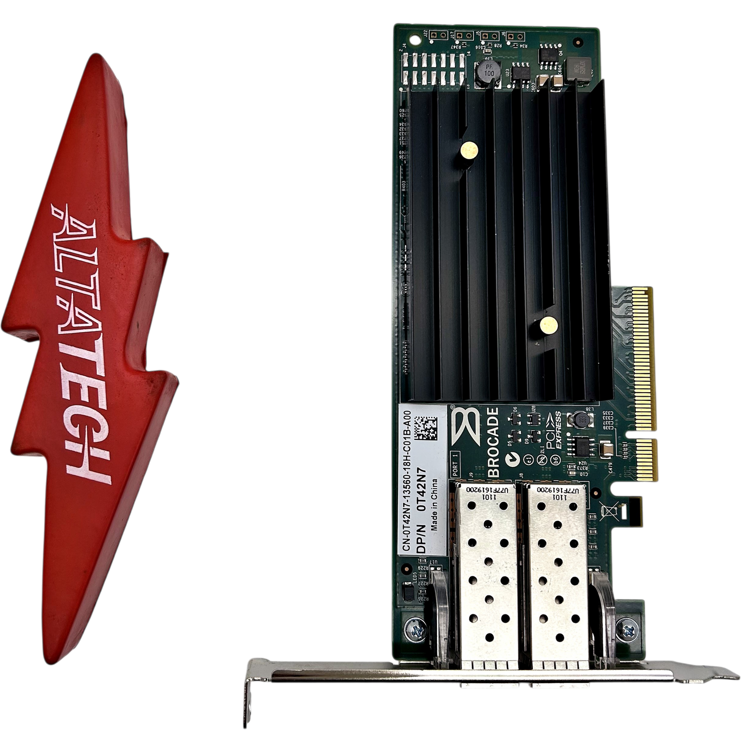 Dell 0T42N7 BROCADE 1020 10GB DP PCI-E HBA, Used