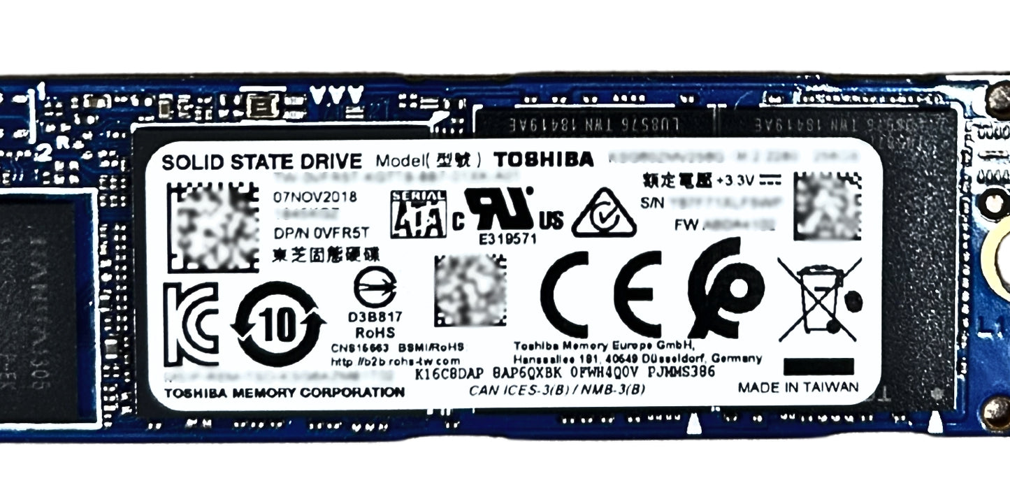 Dell 0VFR5T 256GB SSD M.2 2280 TOSHIBA (2), Used